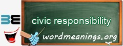 WordMeaning blackboard for civic responsibility